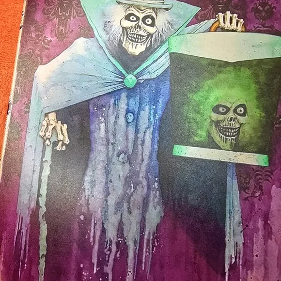 Haunted House Ghost & Head in Hat Box Tin Sign 12Hx8W - Picture 4 of 12